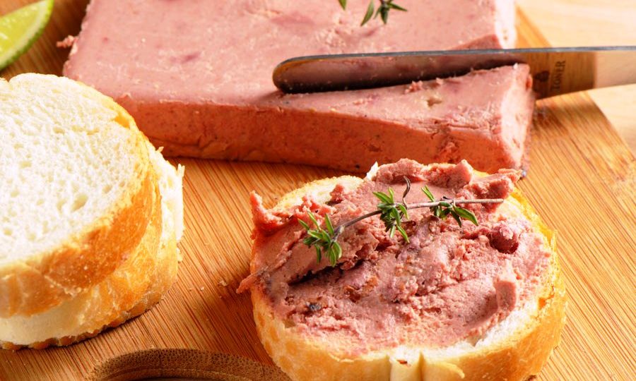 Liver pate and slices of   bread